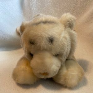 Vintage Classic Aurora Hand Crafted Tan Black Lion Cub Stuffed Animal Plush GO.